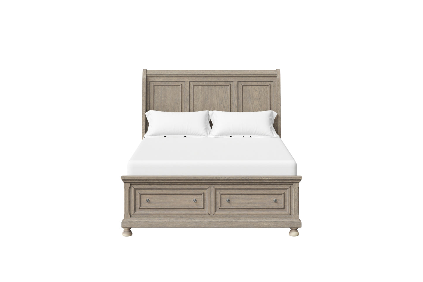 Prescott Storage Sleigh Bed- Grey