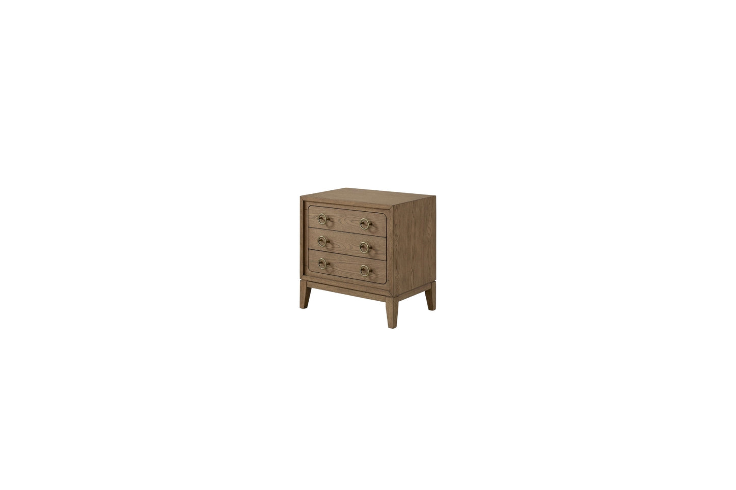 Elure 3-Drawer Nightstand- Latte