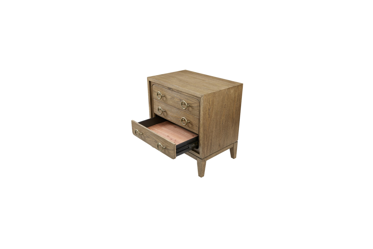 Elure 3-Drawer Nightstand- Latte