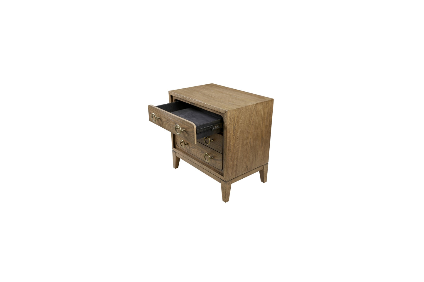 Elure 3-Drawer Nightstand- Latte