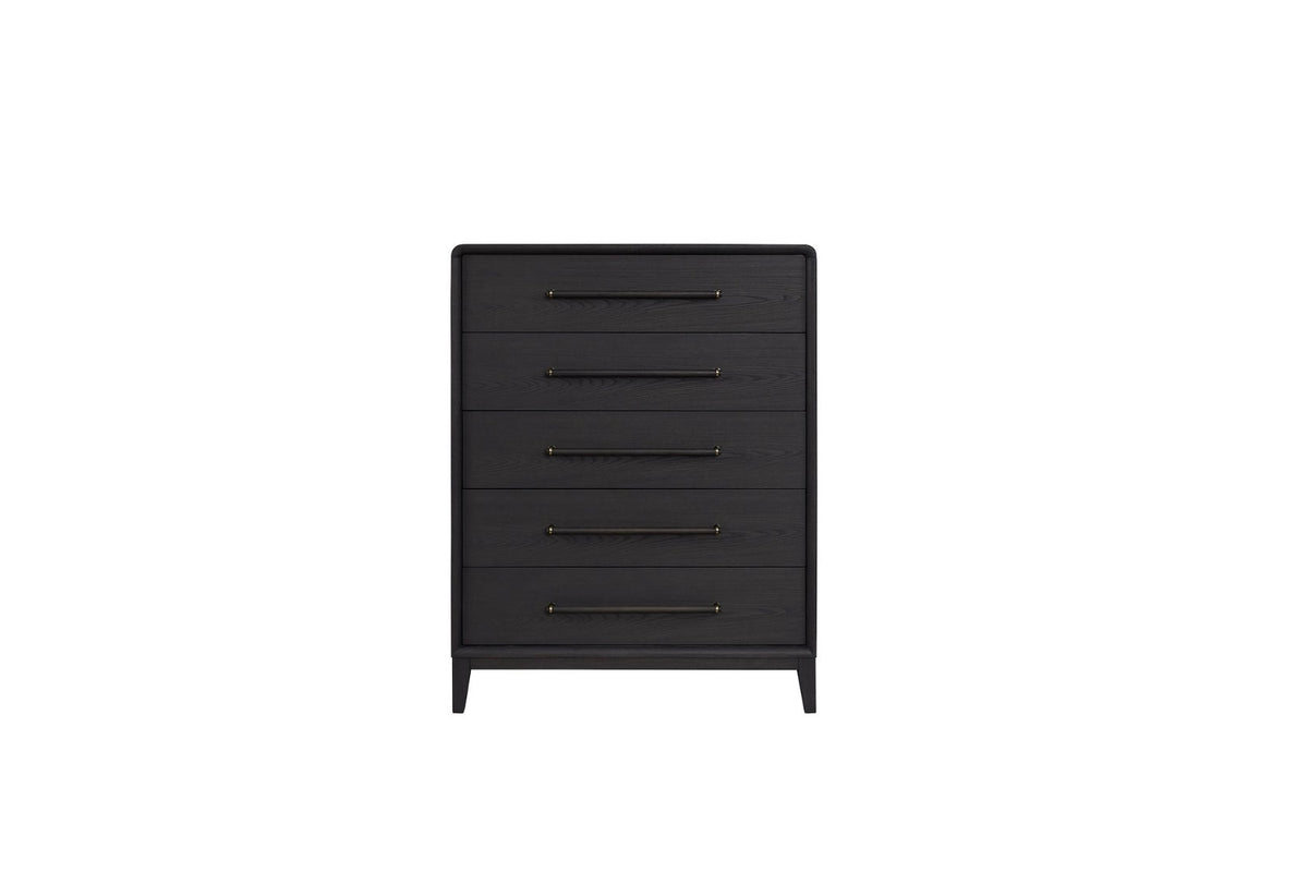 Elure Peppercorn 5-Drawer Chest with Bar Pulls