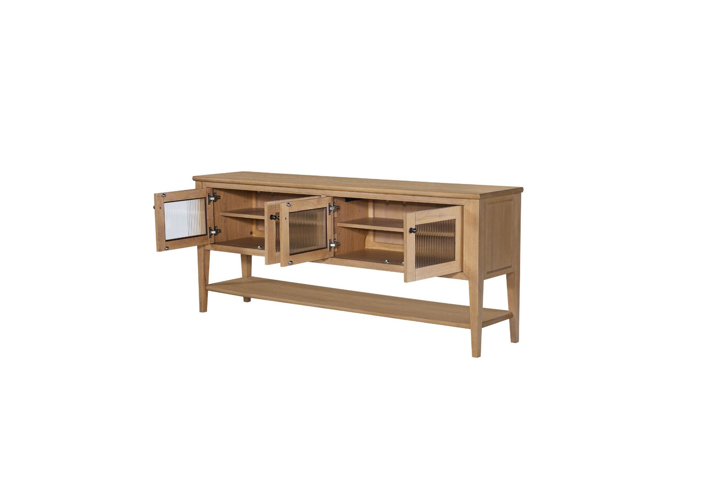 Pleasant Hill Suede 72" Console with Fluted Glass
