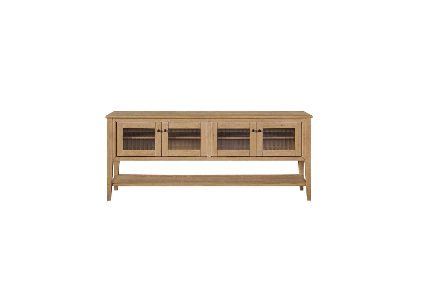 Pleasant Hill Suede 72" Console with Fluted Glass