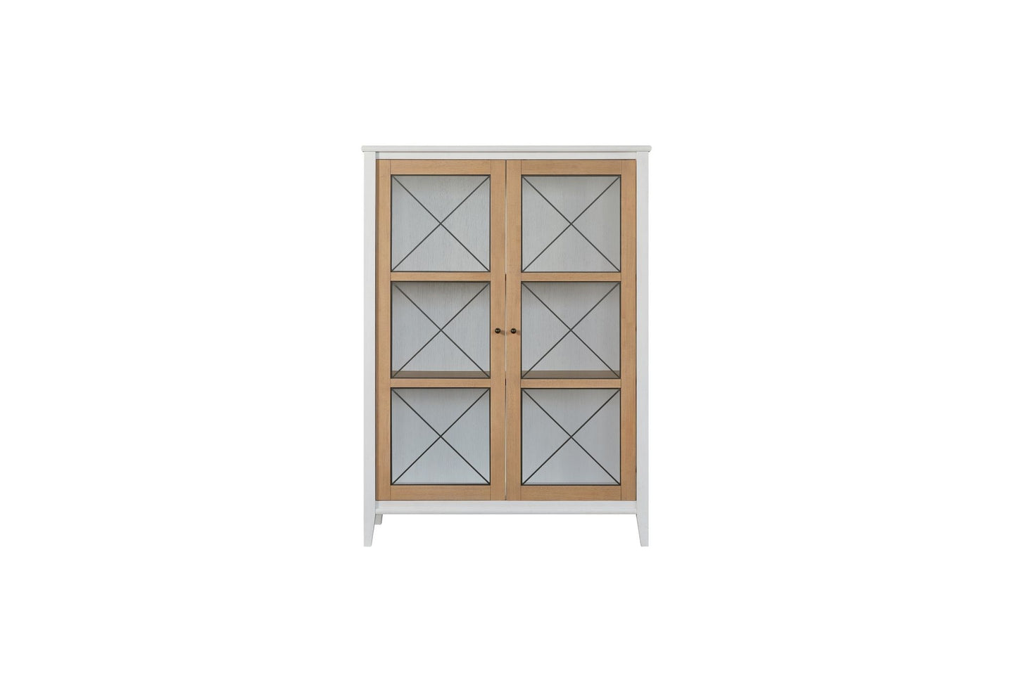 Pleasant Hill Ivory and Suede Display Cabinet