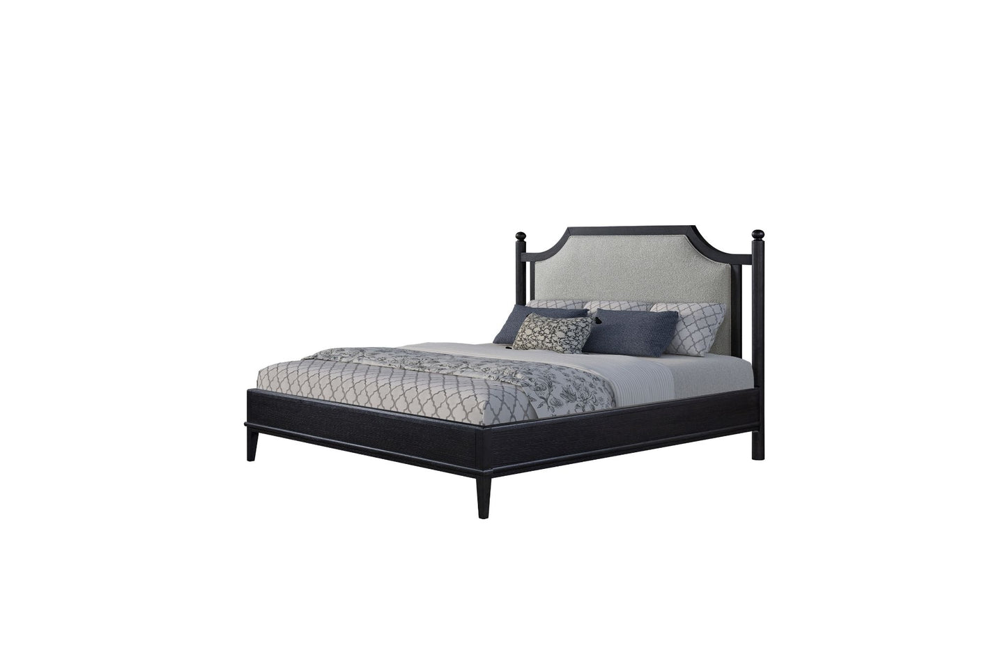 Pleasant Hill Ebony Upholstered Bed