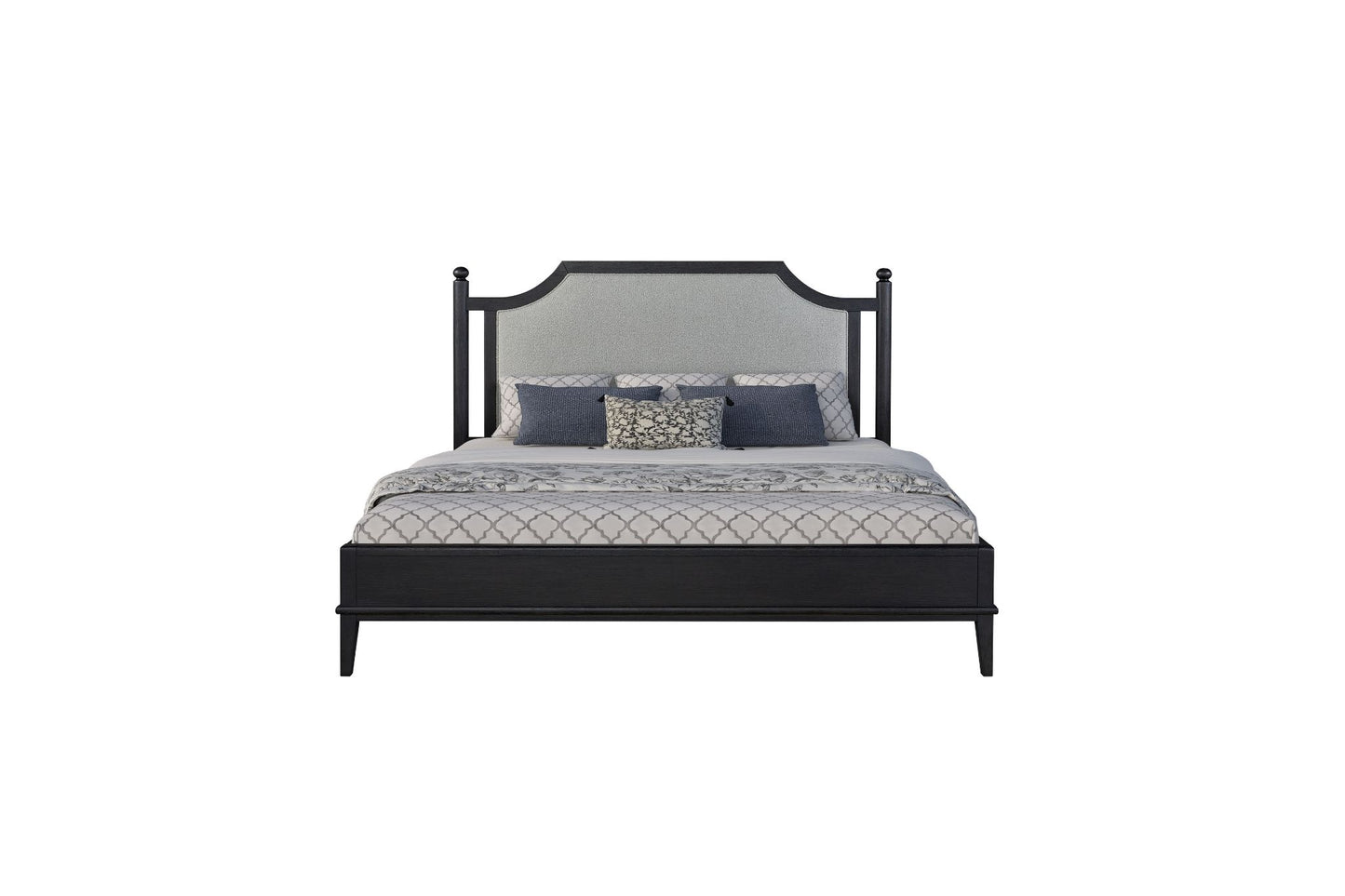 Pleasant Hill Ebony Upholstered Bed