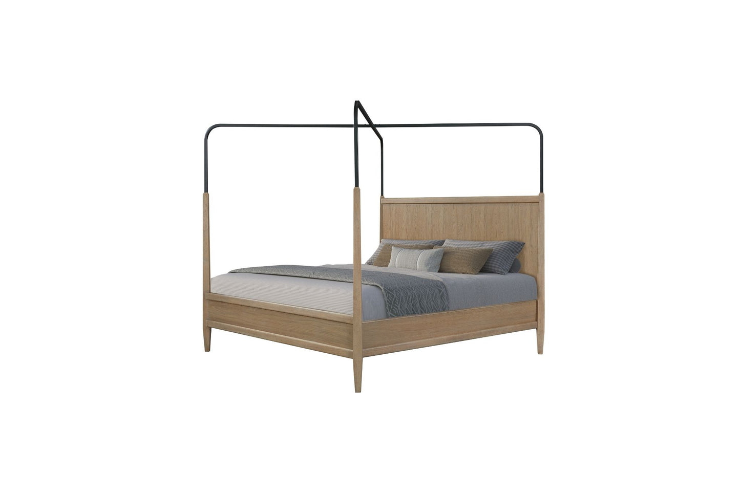 Pleasant Hill Suede Metal Canopy Bed