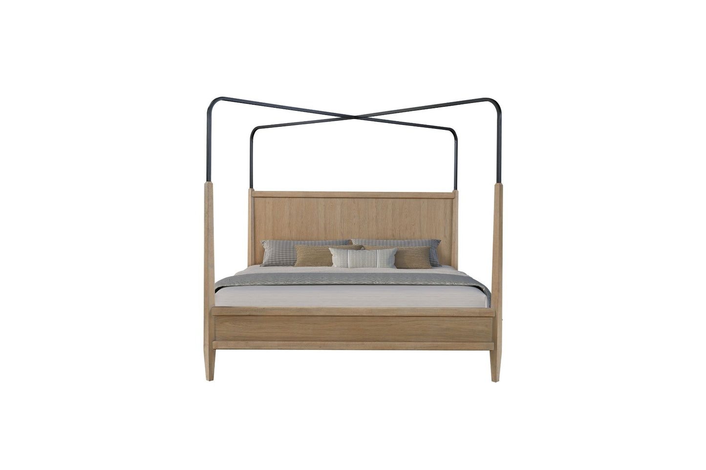 Pleasant Hill Suede Metal Canopy Bed