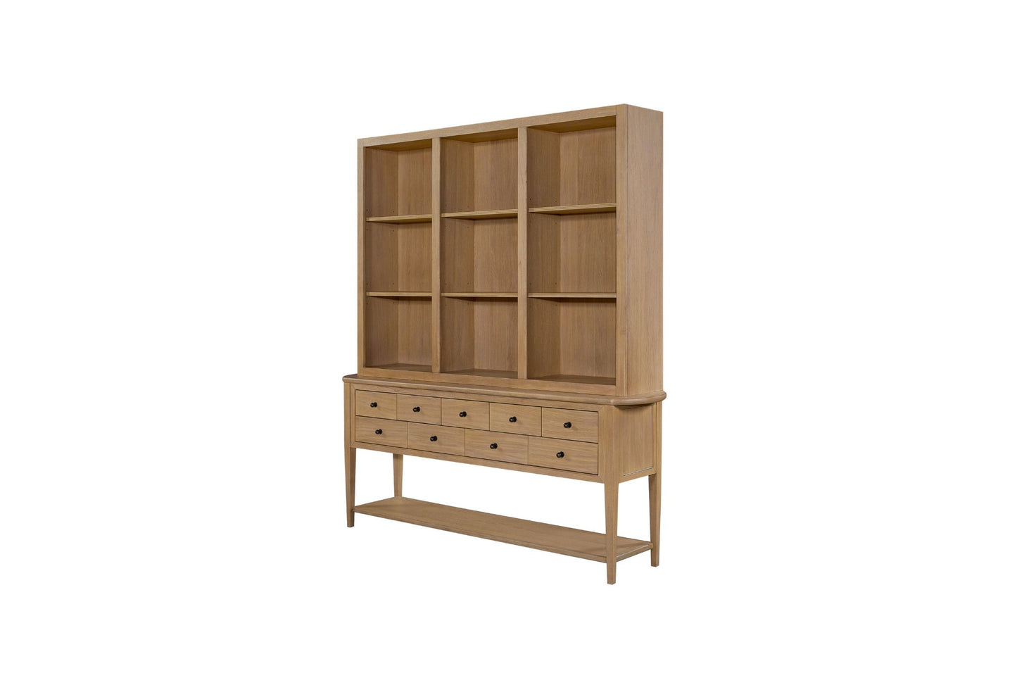 Pleasant Hill Suede Two-Piece Credenza & Hutch