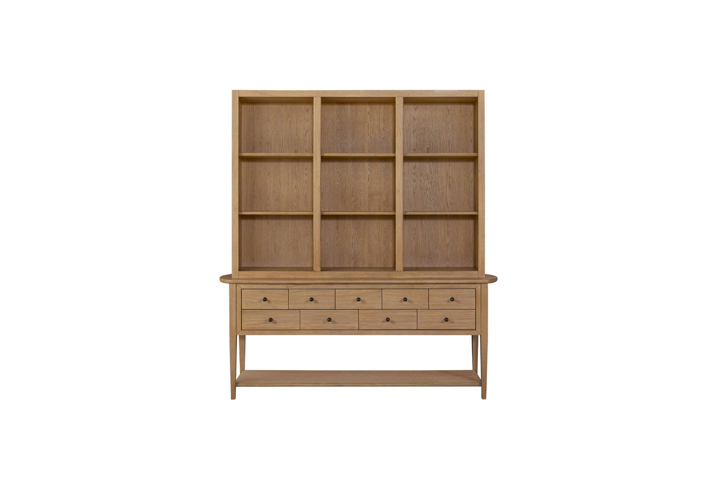 Pleasant Hill Suede Two-Piece Credenza & Hutch