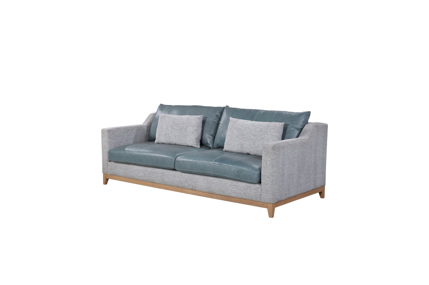 Pleasant Hill Mist Leather Sofa