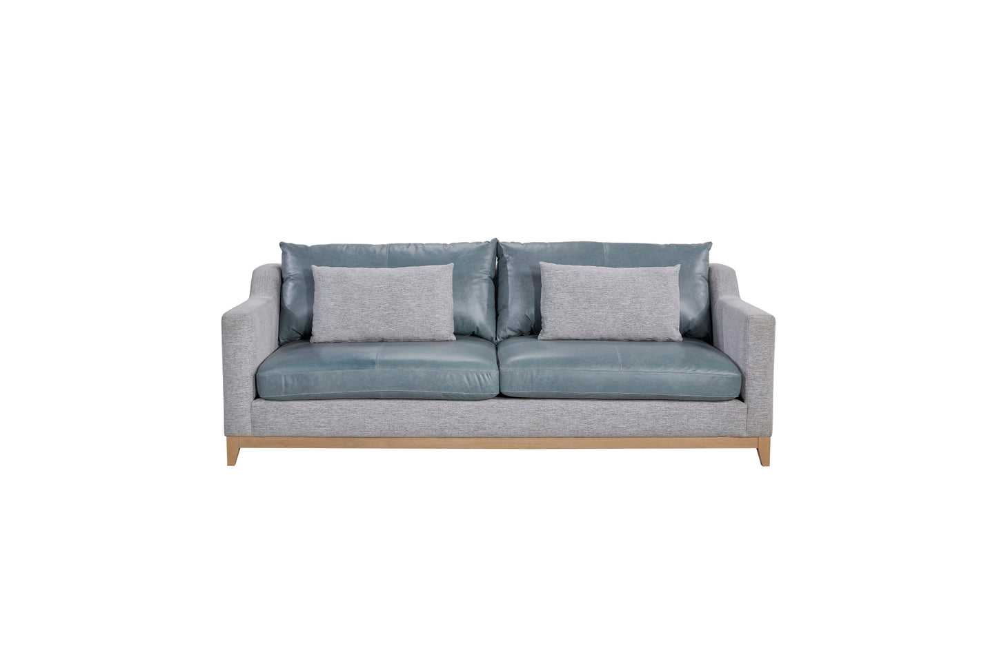 Pleasant Hill Mist Leather Sofa