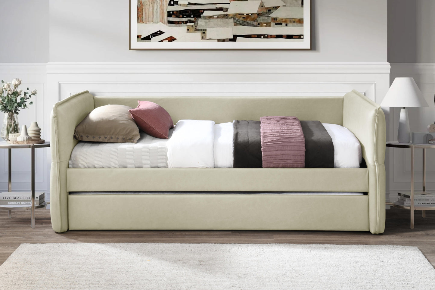 Trina Upholstered Trundle Bed