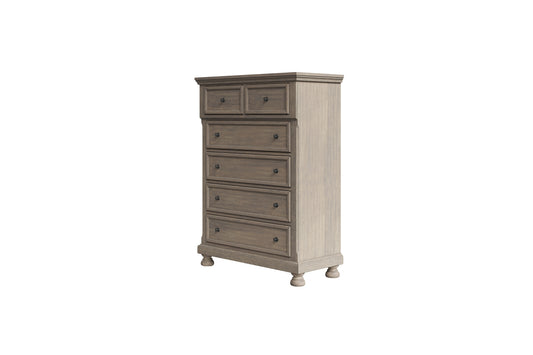 Prescott 5-Drawer Chest- Grey