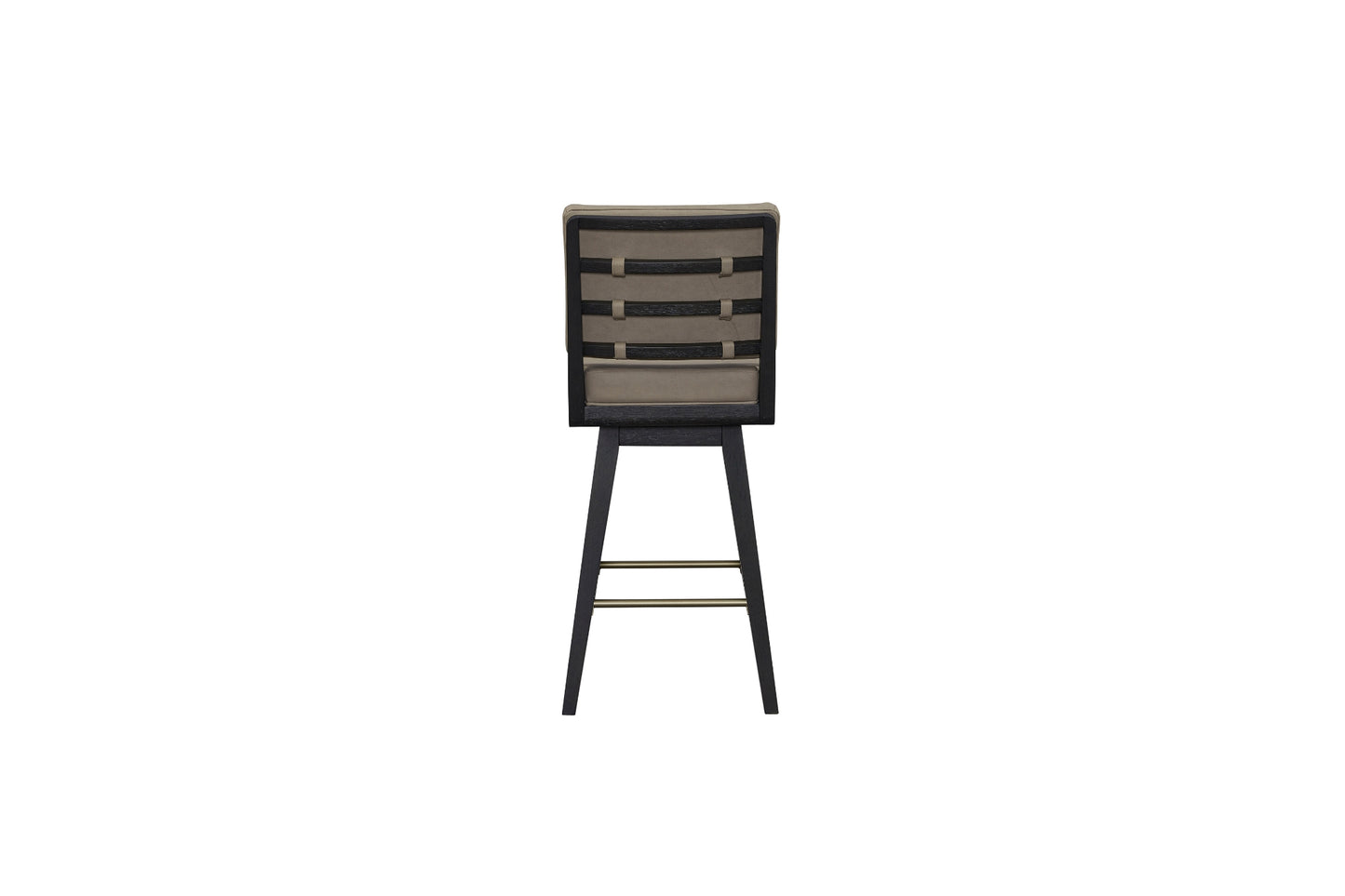 Elure Peppercorn Leather Swivel Bar Stool