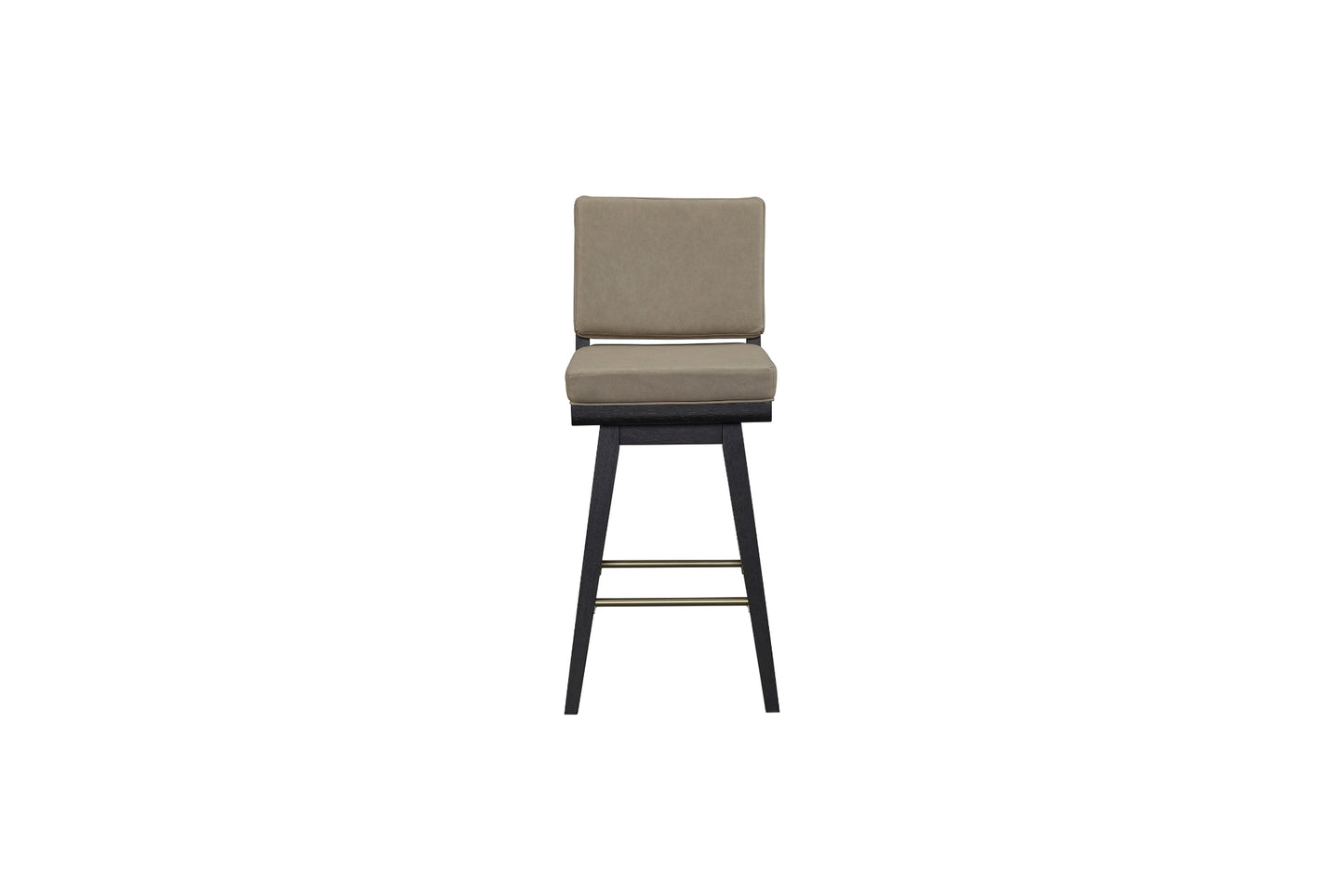 Elure Peppercorn Leather Swivel Bar Stool