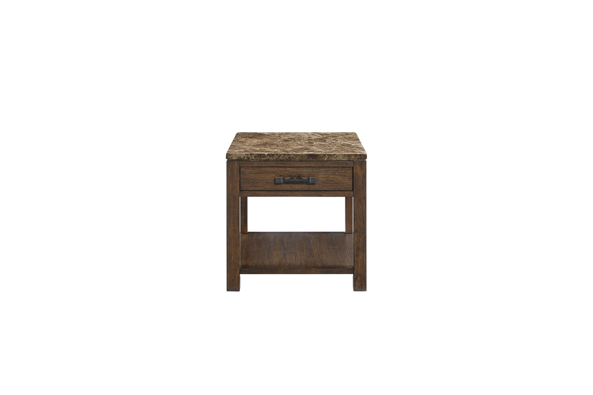 Hudson End Table with Marble Top
