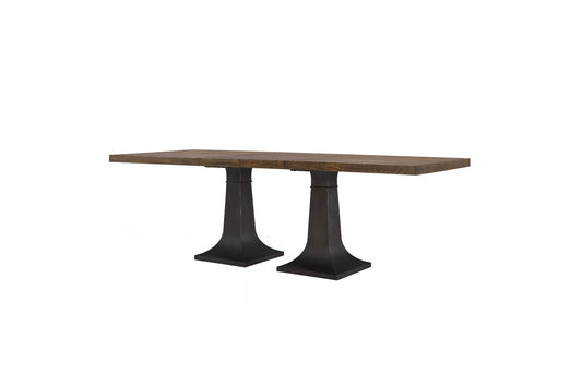 Hudson Metal-Trim Dining Table- Counter Height
