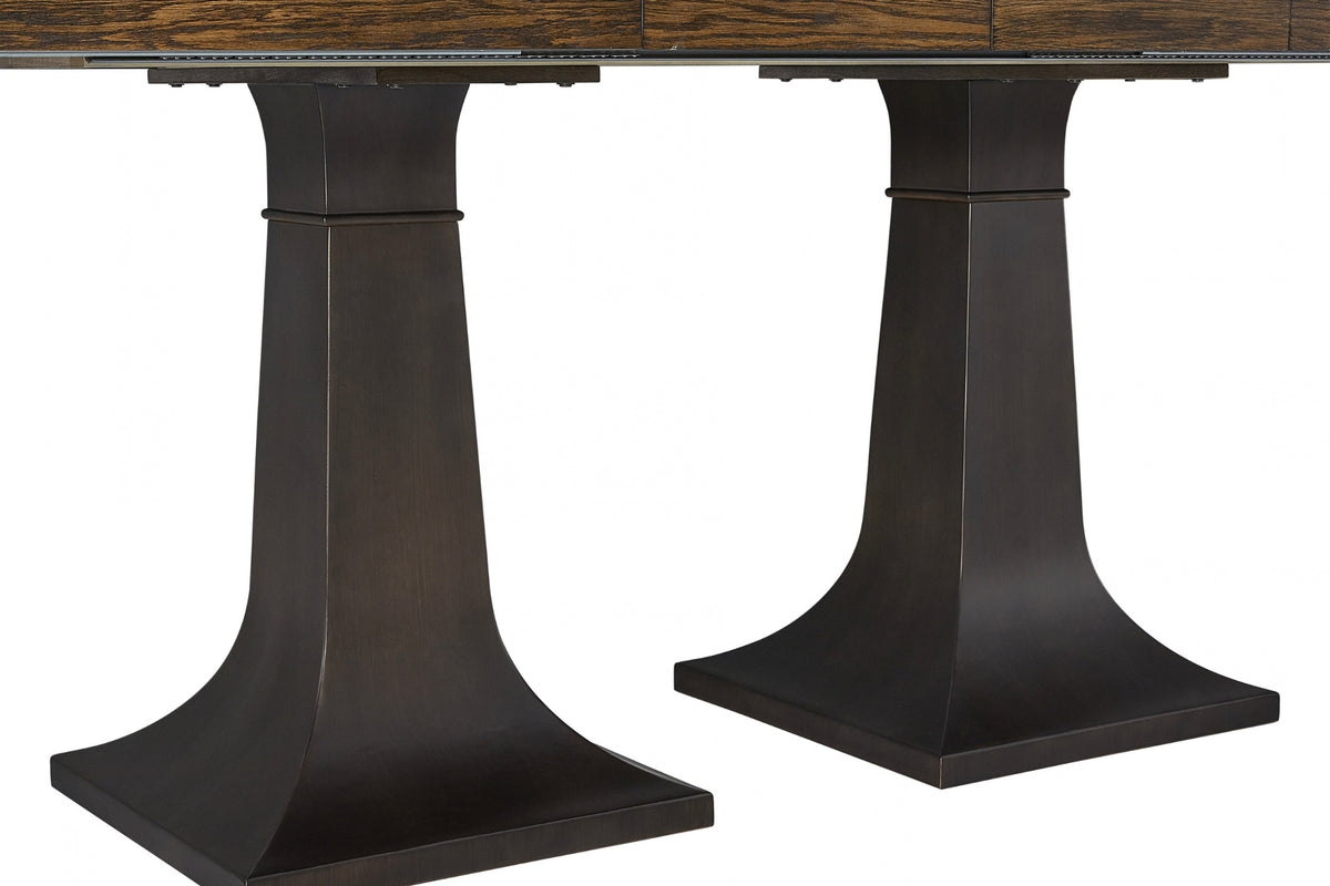 Hudson Metal-Trim Dining Table- Counter Height