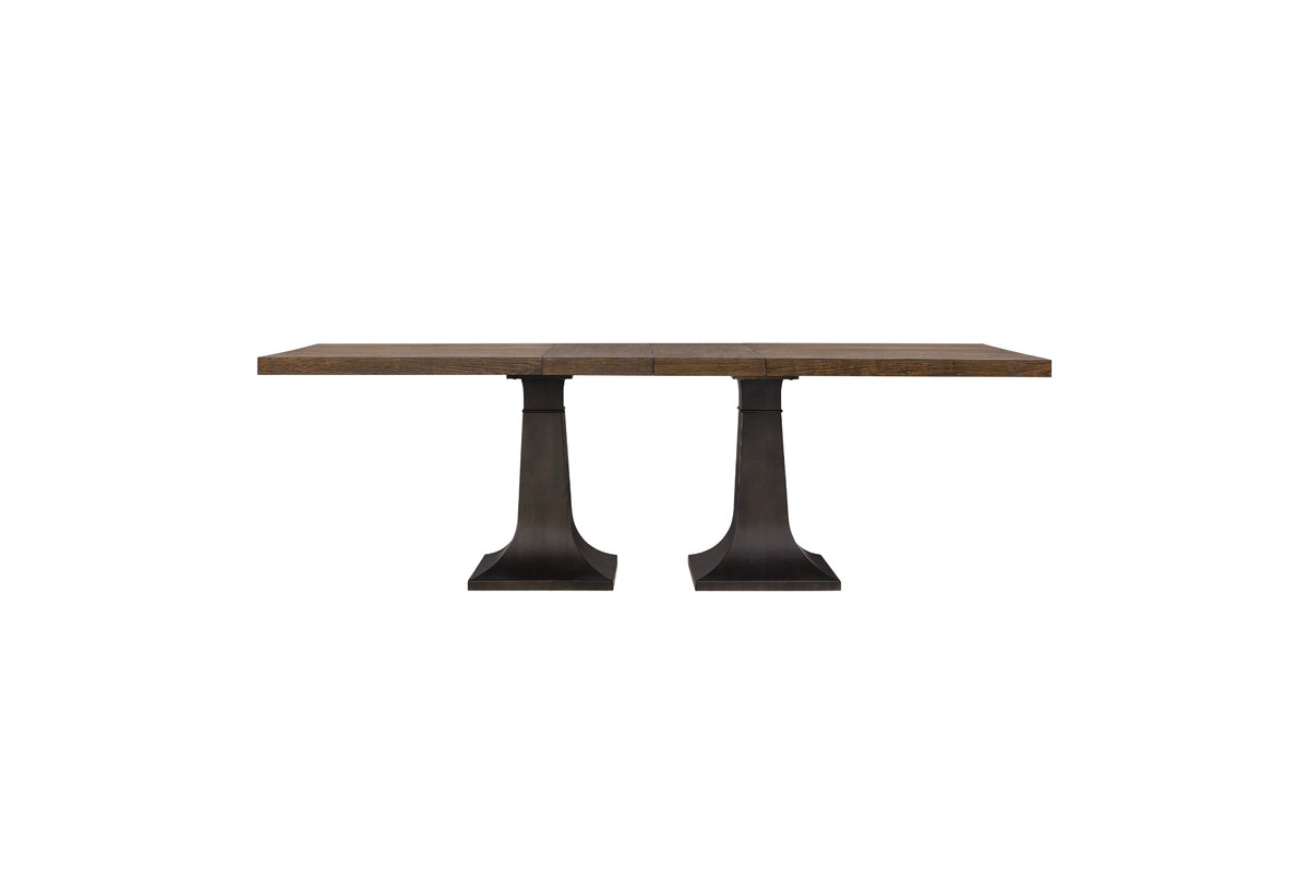 Hudson Metal-Trim Dining Table- Counter Height