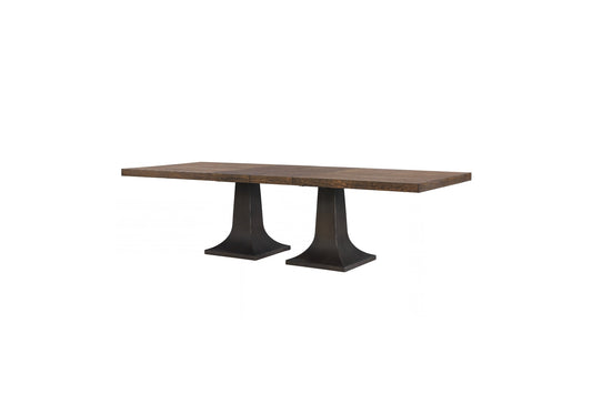 Hudson Metal-Trim Dining Table- Standard Height