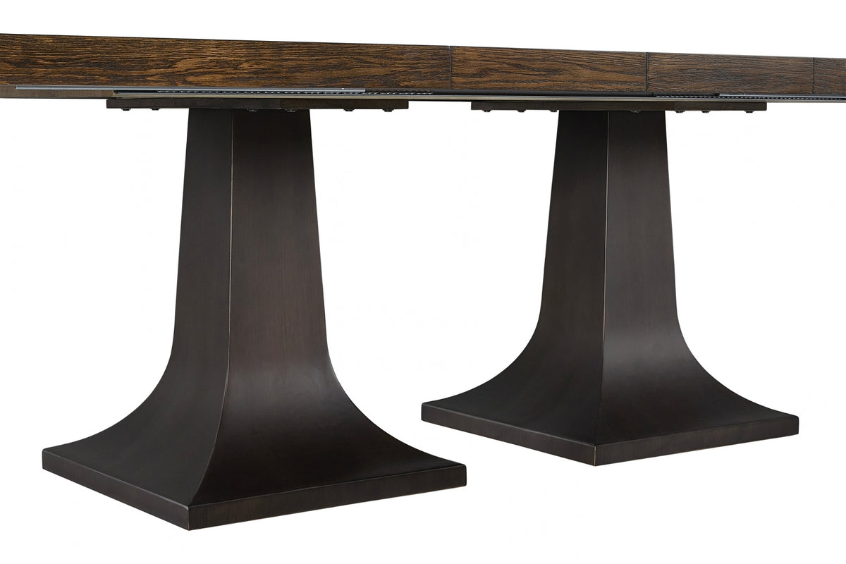 Hudson Metal-Trim Dining Table- Standard Height
