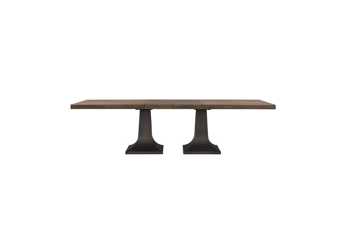 Hudson Metal-Trim Dining Table- Standard Height