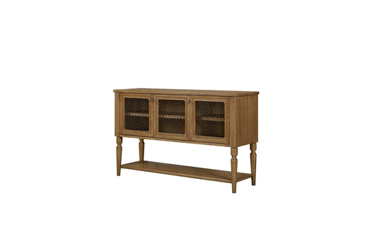 Tarrington Almond Server with Mesh Door Fronts