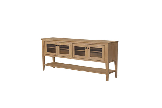 Pleasant Hill Suede 72" Console with Fluted Glass