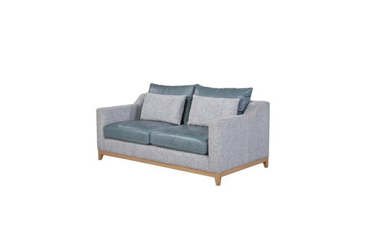 Pleasant Hill Mist Leather Loveseat