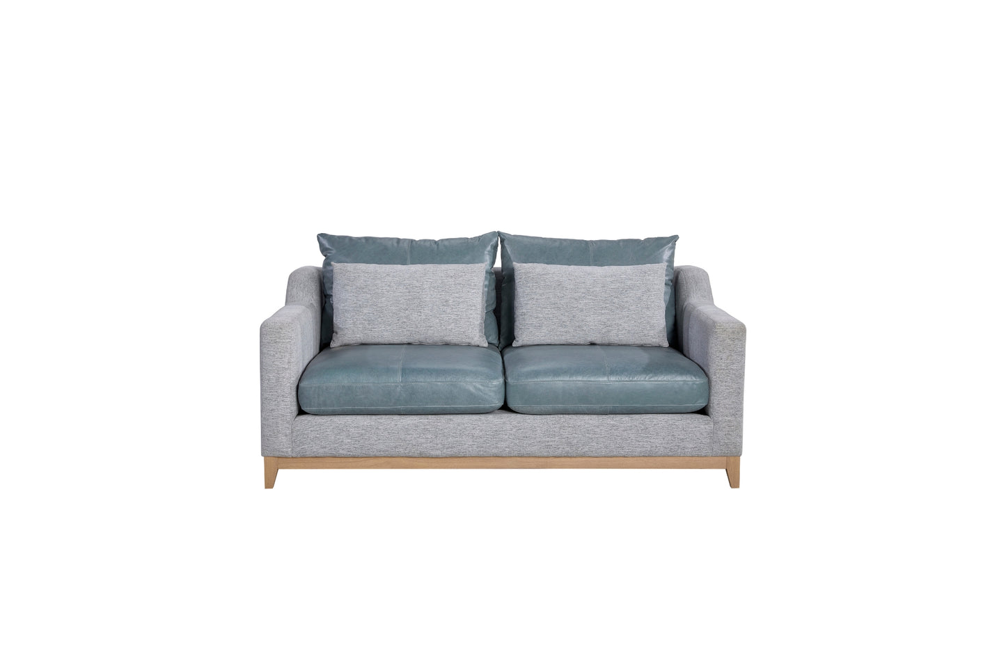 Pleasant Hill Mist Leather Loveseat