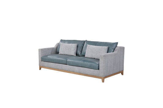 Pleasant Hill Mist Leather Sofa
