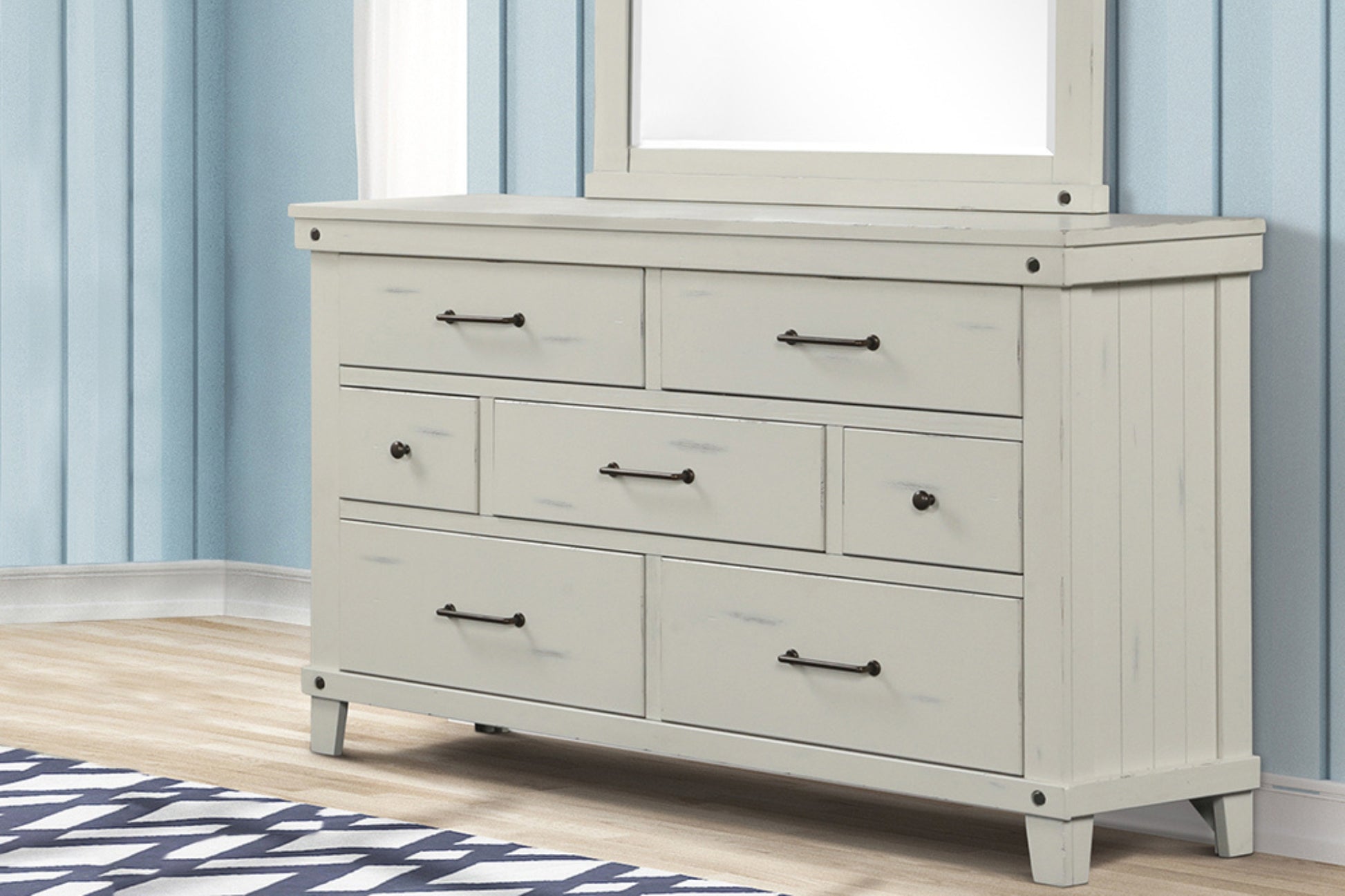 Spruce Creek 7-Drawer Dresser- White Bernards Furniture Spruce Creek 7-Drawer Dresser- White Bernards Furniture