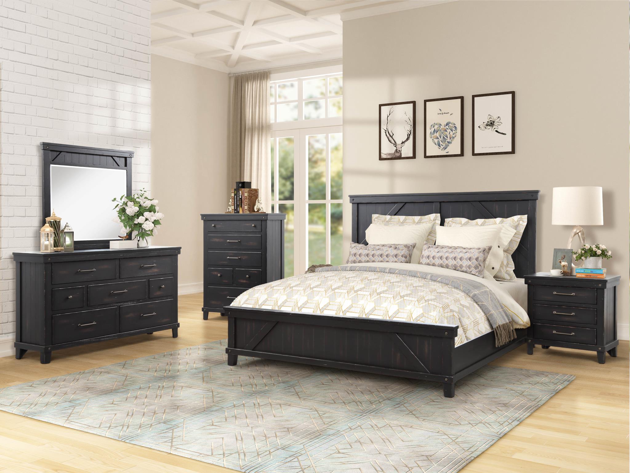 bedroom with black dresser Black Dresser, Modern 3 Drawer Dresser for Bedroom with Gold Handle and Large Drawer, Wood Double Chest